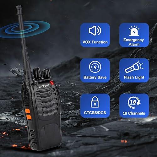 Walkie Talkie – 3 Km Long Range, Rechargeable | 16 Channels